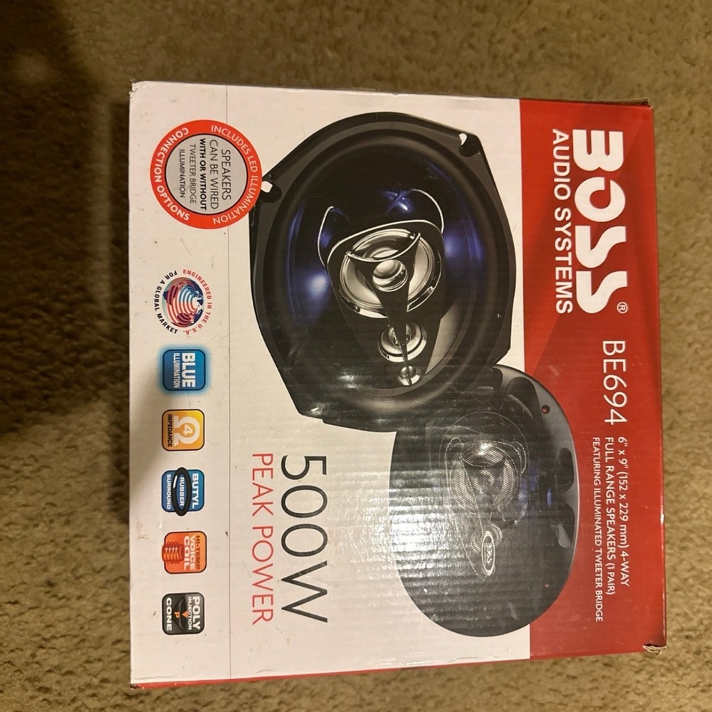 Boss Audio Systems BE694 Speakers - Black and Blue